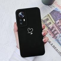 Skirta Xiaomi 10 11 12 13 Lite 10T 11T 12T 12S Ultra 11X Pro Dėklai Fashion Love Heart Camera Protection Square Skystas silikonas, skirtas Xiaomi buferiui Xiaomi Mi 11X