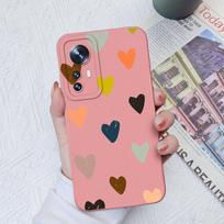 Skirta Xiaomi 10 11 12 13 Lite 10T 11T 12T 12S Ultra 11X Pro Dėklai Fashion Love Heart Camera Protection Square Skystas silikonas, skirtas Xiaomi buferiui Xiaomi Mi 11X