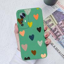 Skirta Xiaomi 10 11 12 13 Lite 10T 11T 12T 12S Ultra 11X Pro Dėklai Fashion Love Heart Camera Protection Square Skystas silikonas, skirtas Xiaomi buferiui Xiaomi 12 Ultra