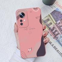 Skirta Xiaomi 10 11 12 13 Lite 10T 11T 12T 12S Ultra 11X Pro Dėklai Fashion Love Heart Camera Protection Square Skystas silikonas, skirtas Xiaomi buferiui Xiaomi 12 Ultra