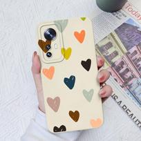 Skirta Xiaomi 10 11 12 13 Lite 10T 11T 12T 12S Ultra 11X Pro Dėklai Fashion Love Heart Camera Protection Square Skystas silikonas, skirtas Xiaomi buferiui Xiaomi 12T Pro