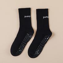 Cotton Mid-calf Double-layer Yoga Socks Pilates Socks Indoor Non-slip Special Sports Socks Dance Fitness Training Floor Socks