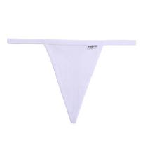 FINETOO  Thong Soft Underwear Solid Color Panties For Women M-XL M balta