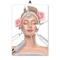 Mados Grožio Salonas Medicininis Spa Kosmetologė Moteris Veido Procedūros Nordic Sienos Menas Drobės Tapyba Spaudinys Plakatas Paveikslai Mergaitės Kambario Dekoras 21x30cm No Framed