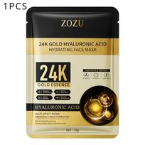 ZOZU 24 karatų aukso hialurono rūgšties drėkinamoji kaukė. Drėkinamoji ir drėkinamoji odos priežiūros kaukė. 1pcs