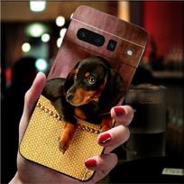 Telefono dėklas, skirtas Google Pixel 7 Pro 7 6A 6 Pro 5A 4A 3A Pixel 4 XL Pixel 5 6 4 3 XL 3A XL 2 XL Dobermano takso šunų dėklas Funda Google Pixel 2