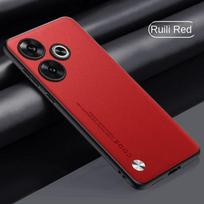 Skirtas Xiaomi POCO F6 Pro Case Paprastas PU odinis matinis apsauginis galinis dangtelis skirtas Xiaomi Redmi Turbo 3 smūgiams atsparus TPU silikoninis buferis, pilnas korpusas For Redmi Turbo 3 raudona