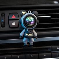 Mieli juokingi animaciniai automobilio oro gaiviklio papuošalai, dekoracijos, pilni automobilių ventiliacijos spaustukai, kvapūs astronautų figūrėlės, aksesuarai juoda