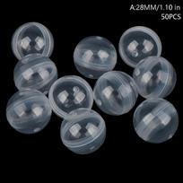 50 vnt. Skaidri kapsulė Žaislas Staigmenos kamuolys Maža talpykla 28mm black