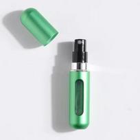 5 ML mini vakuuminis pakartotinai užpildomas kvepalų purkštuvo buteliukas kelioninis kvapų siurblio purškiamas kapsulės dėklas žalia