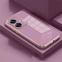 Blizgus dengtas telefono dėklas OPPO Realme 12 11 11Pro 10 11ProPlus C67 C55 C53 C35 C33 C31 C30 C30S C21 silikoninis apsauginis dangtelis Realme 12 violetinė