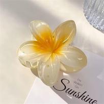 Vasaros Plumeria gėlių plaukų segtukai moterims Merginoms Mieli plaukų segtukai Kiaušinių gėlių barrettes Havajų vestuvių vakarėlio plaukų aksesuarai geltona