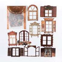 10 lapų vintažinių tuščiavidurių durų lango lipdukas „pasidaryk pats“ dienoraščio dekoravimas augalas Gėlė INS lipdukas albumas Scrapbooking Kawaii raštinės reikmenys A