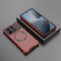 „Xiaomi Poco X6 Pro X 6 F6pro“ dėklas, skirtas Magsafe magnetiniam belaidžiam įkrovimui, atsparus smūgiams, skaidrus, pilnas silikono apsauginis telefono dangtelis, skirtas Poco X6pro F5 POCO F6 raudona