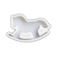 Rocking Horse Silicone Mould Ornament Decorative Plasters Molds Handmade Animal Castings Molds for Holiday Decorations 1 white