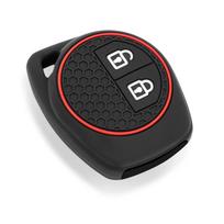 2 mygtukų silikoninis automobilio nuotolinio valdymo pultelio dėklas, skirtas Suzuki Swift Ignis Vitara Liana Ciaz Baleno, automobilio pultelio dangtelis, apdaila juoda