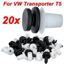 20 vnt. Automobilio apdailos skydelio juostelių spaustukai Vidaus dangtelio tvirtinimo pamušalo tarpikliai, skirti VW Transport T5 Polo Golf Passat Jetta 3B0867333
