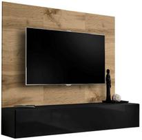 TV spintelė su sienele Switch PR1, ruda/juoda