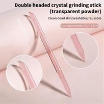 1Pcs Glass Nail Polishing Cuticle Pusher Nail Manicure Stick Professional Nail Files For Manicure Nails Art Accessories balta