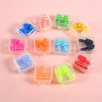 Profesionalūs silikoniniai ausų kištukai: Triukšmo slopinimo, miego, plaukimo ir vandeniui atspari apsauga. christmas tree earplugs box rožinė