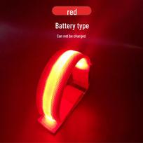 LED atspindinti apyrankė: USB įkrovimo sportinė apyrankė naktiniam bėgimui, važiavimui dviračiu, signalinei apyrankei su tinklelio dizainu. battery model raudona
