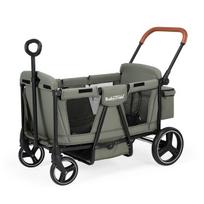 Dviejų vaikų vežimėlis–dvynukas BabyTrold Adventure Olive