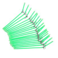 20Pcs Sea Fishing Anti Tangle Feeder Boom with Snaps Tube Balance Connector Fish TackleGreen Metal