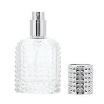 Portable Perfume Bottle Aluminum Atomizer Fine Mist Empty Spray Bottle 30ml (Silver) white
