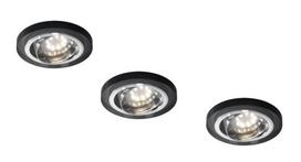 Candellux įmontuojamas šviestuvų rinkinys SS-15 CH/BK, juodas