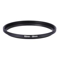 Nauji 55–58 mm 55–58 mm „Step Up“ žiedai, metaliniai objektyvo filtro žiedo adapteris 55–58