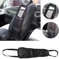 Automobilio sėdynės organizatorius su keliomis kišenėmis daiktams laikyti - medžiaginis pakabinamas galinės sėdynės priedas su tinklelio kišenėmis, prie sienos montuojamas daugiafunkcis organizatorius 1 juoda