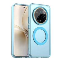 For Realme 14 Pro Plus 14Pro Magnetic for Magsafe Wireless Charging Back Case for Realme14 Pro 14 Pro+ Candy PC + TPU Shockproof Bumper For Realme14 ProPlus mėlyna