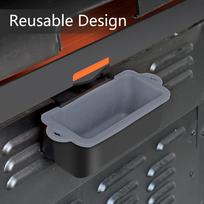Silicone Grease Cup Liner for Blackstone Grill - Reusable, Drip Pan Design, Easy-to-Clean, Heat-Resistant, Ideal for Griddle Rear Grease Collection 1PC pilka spalva