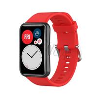 Silikoninė apyrankė Huawei Watch FIT apyrankei, išmaniojo laikrodžio priedai, pakaitinis apyrankės dirželis, apyrankė, Huawei Watch fit 2020 apyrankė raudona
