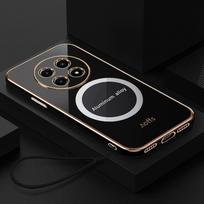 Dėklas Realme 12 5G, Dėklas Realme 13 12X 5G Narzo 70X 5G, Dengtas, Magnetinis pritraukimas, Smūgiams atsparus silikoninis galinis dangtelis Case & Strap&Realme Narzo 70X