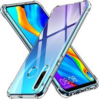 Skaidrus dėklas Huawei P30 Lite P20 Plus P30 P40 Lite E P50 P60 Pro modeliui, storas smūgiams atsparus silikoninis telefono dangtelis Funda P30 Lite gryna