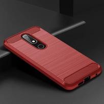Nokia 3.1 Plus nokia3.1+ silikoninis apsauginis dėklas smūgiams atsparus telefono dėklas nokia 3.1plus nokia3.1 plus minkšti matiniai dėklai For Nokia 3.1Plus raudona