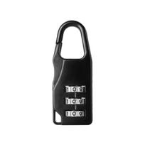 Vandeniui atspari ir nerūdijanti mini pakabinama spyna lagaminams, spintelėms, mokyklinėms kuprinėms, bagažui, sporto salei ir namams Plastic combination lock juoda