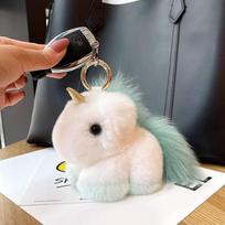 Mielas vienaragio krepšio pakabukas, pliušinis žaislas, ponis, imituotas audinės kailis, automobilio raktų pakabukas, pakabukas, dovana
