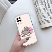 JO46 Pusheens Cat Phone Case for Motorola G34 G32 G31 G14 G84 G62 E32 G24 G72 G71 G73 G85 G200 G60S G60 G52 G51 G50 G42 G41 G32 G30 Moto G31 padangės mėlyna