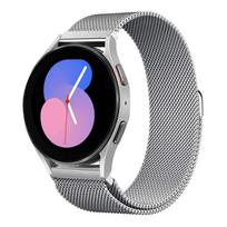 20mm 22mm dirželis, skirtas Samsung Galaxy laikrodžiui 4/5/6/5Pro 44mm/40mm/Active 2 magnetinė kilpa Apyrankė Galaxy Watch 4/6 Classic 46mm 42mm 20MM Watchband sidabras