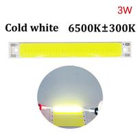3V 3,7V DC 60mm 8mm LED COB juostelė 3W šilta šalta balta mėlyna raudona COB LED šviesos šaltinis „pasidaryk pats“ dviračio darbo lempai cold white