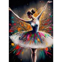 Baleto Artistės Darbas Mergaitė Balerina Drobės Tapyba Aukštos Rezoliucijos Moderni Sieninė Tapyba Šokių Salė Namų Dekoras Spalvoti Paveikslai 21cm×30cm NoFrame gray
