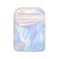 10 vnt. Plastikinis Lazerinis Spalvotas Papuošalų Pakavimo Maišelis Rankų Darbo Karoliukų Maišelis Pakuotė 7x11cm 10pcs sidabras