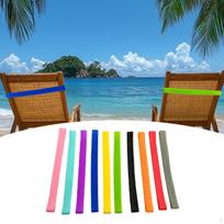 10 vnt. Silikoninės elastinės juostelės Dėžutės Apvyniojimai Pakavimo juosta Apvyniojimui Kempingui Paplūdimio rankšluosčiams 14cmx1cm white