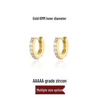 High-End Zircon Silver Earrings: Unique Ear Hoops, Cuffs, and Studs for Women