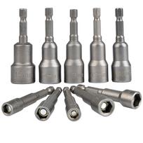 8 mm šešiakampis pneumatinio atsuktuvo antgalis gręžtuvui - prailgintas, stipriai magnetinis 8MM x 42MM