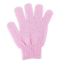 Double-Sided Exfoliating Mitt Gloves for Bathing and Skin Peeling - 2 Pieces, Multiple Colors 1PC rožinė