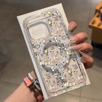 Magnetic phone case for iPhone 11 12 13 iPhone 13 14 15 Pro 15 16 Pro Max Samsung A15 A16 A25 A26 A55 A56 S25 S24 S22 S23 Ultra S25 Edge Samsung A06 4G&5G gryna