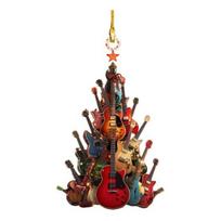 1/2 vnt. Gitaros Kalėdinės eglutės papuošimai Akriliniai pakabukai su virvele Lengvai pakabinami Gitaros Muzikos instrumento papuošimai 1pc